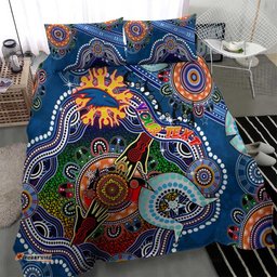 Custom NAIDOC Week 2024 Adelaide Crows Bedding Set Australia Aboriginal Dot Painting DT02