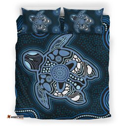 Australia Aboriginal Inspired Bedding Set - Indigenous Turtle Ver04