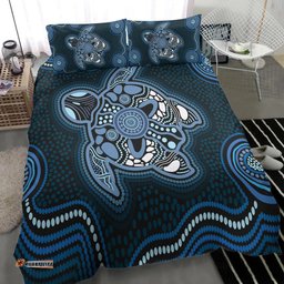 Australia Aboriginal Inspired Bedding Set - Indigenous Turtle Ver04