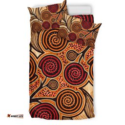Australia Aboriginal Inspired Bedding Set - Indigenous Tree Aboriginal Inspired Dot Painting Style