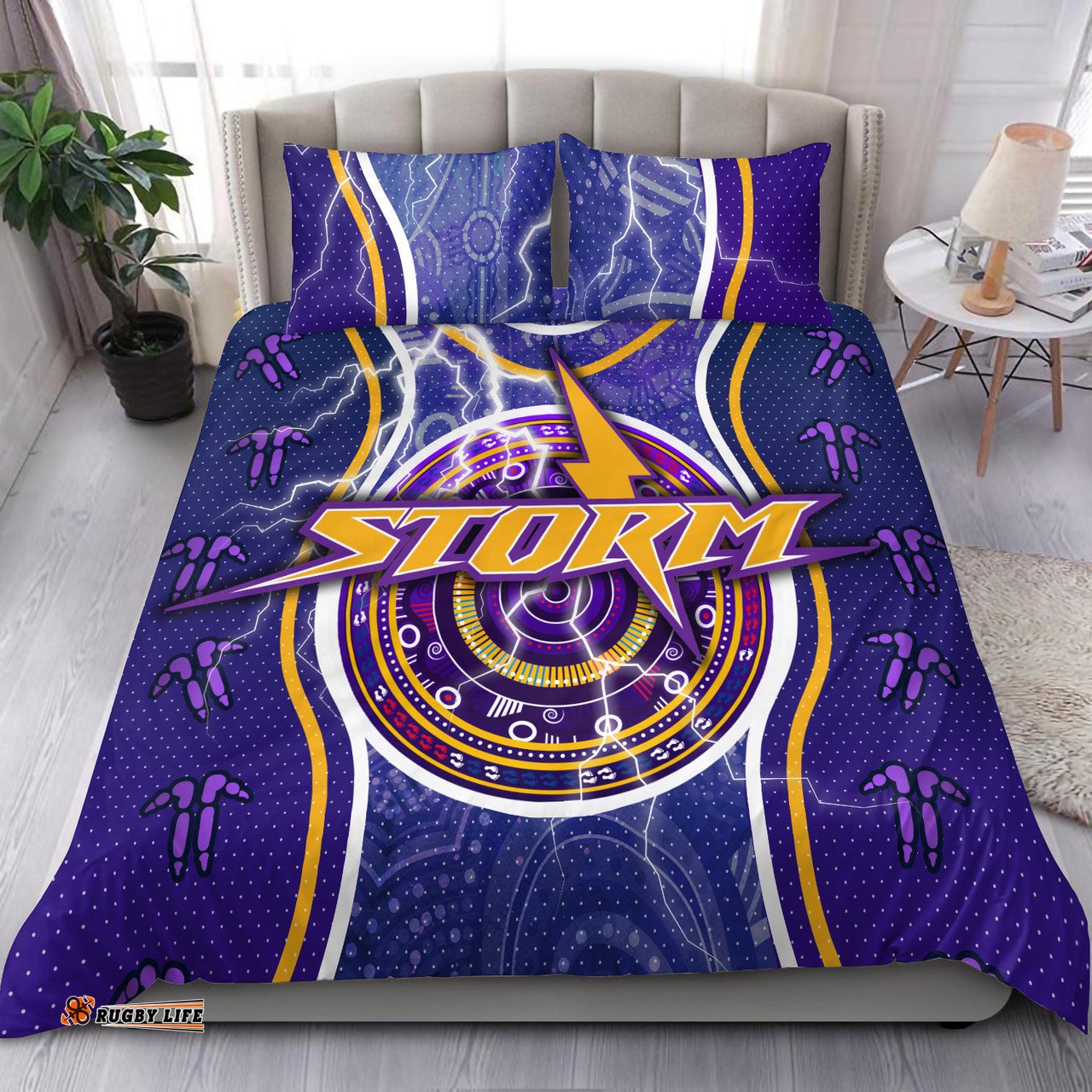 Melbourne Storm Bedding Set - Indigenous Melbourne Storm Bedding Set