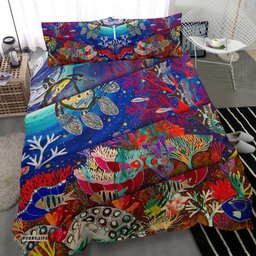 Australia Aboriginal Inspired Bedding Set - Great Barrier Drawing Painting