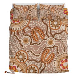 Australia Aboriginal Bedding Set - Aboriginal Dot Design Artwork Bedding Set