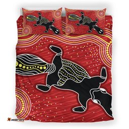 Australia Aboriginal Inspired Bedding Set - Indigenous Platypus Ver 4