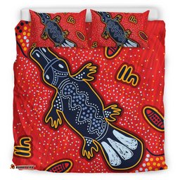 Australia Aboriginal Inspired Bedding Set - Indigenous Platypus Ver 6