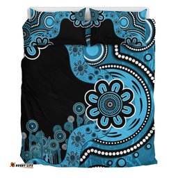 Australia Bedding Set Aboriginal Indigenous Dot Painting Blue