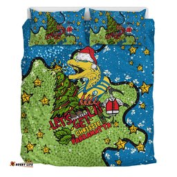 Parramatta Eels Christmas Custom Bedding Set - Let's Get Lit Chrisse Pressie Bedding Set