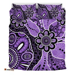 Amazing Aussie Australia Aboriginal Design Art Color Purple Bedding Set