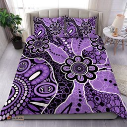 Amazing Aussie Australia Aboriginal Design Art Color Purple Bedding Set