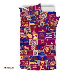 Amazing Aussie Brisbane Lions Legacy Of The Pride Comic Style Bedding Set