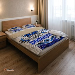 Canterbury-Bankstown Bulldogs Custom Bedding Set - Indigenous Super Doggies Scratch Style