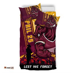 Amazing Aussie Brisbane Broncos Anzac Day Lest We Forget Strong Fighting Spirit Bedding Set