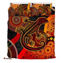 Amazing Aussie Australia Aboriginal Dot Painting Art Style Goanna Bedding Set