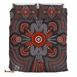 Australia Dot Painting Inspired Aboriginal Bedding Set - Aboriginal Dot Indigenous Art Inspired Bedding Set