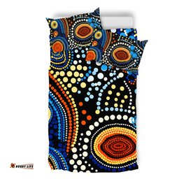 Australia Aboriginal Bedding Set - Aboriginal Dreamtime Art Pattern Bedding Set