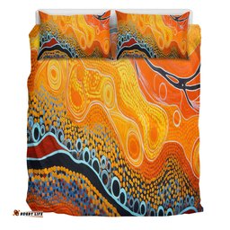 Australia Aboriginal Bedding Set - Indigenous Aboriginal Art Dot Bedding Set