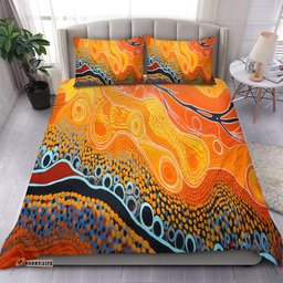 Australia Aboriginal Bedding Set - Indigenous Aboriginal Art Dot Bedding Set