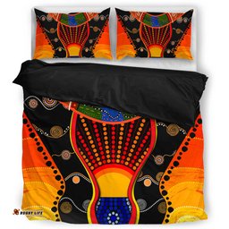 Australia Aboriginal Bedding Set - Indigenous Dot With Boomerang Inspired Bedding Set