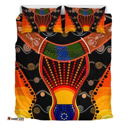 Australia Aboriginal Bedding Set - Indigenous Dot With Boomerang Inspired Bedding Set