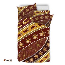 Australia Aboriginal Bedding Set - Australian Aboriginal Style Of Pattern Background Bedding Set