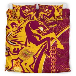 Amazing Aussie Brisbane Broncos Custom Broncos Pride With Tattoo And Art Personalised Name And Number Bedding Set
