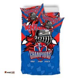 Newcastle Knights Bedding Set Talent Win Games But Teamwork And Intelligence Win Championships With Aboriginal Style