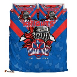 Newcastle Knights Bedding Set Talent Win Games But Teamwork And Intelligence Win Championships With Aboriginal Style