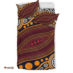Australia Aboriginal Inspired Bedding Set - Indigenous Art Aboriginal Inspired Dot Painting Style 3
