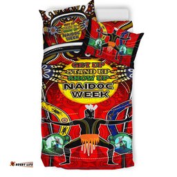 Australia Naidoc Week Bedding Set - Celebrate Naidoc Week Aboriginal Inspired Culture "Get up, Stand up, Show up," Bedding Set