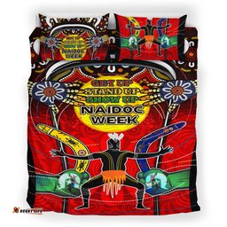 Australia Naidoc Week Bedding Set - Celebrate Naidoc Week Aboriginal Inspired Culture "Get up, Stand up, Show up," Bedding Set