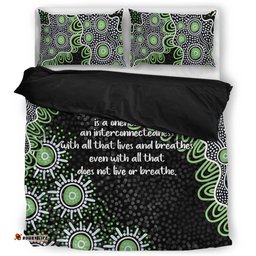Australia Aboriginal Bedding Set - The More You Know The Less You Need Green Bedding Set