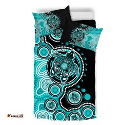 Amazing Aussie Australia Indigenous Turtle Aboriginal Dot Art Turquoise Bedding Set