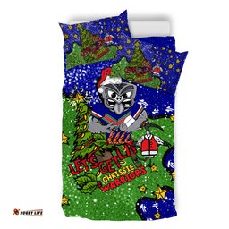 New Zealand Warriors Christmas Custom Bedding Set - Let's Get Lit Chrisse Pressie Bedding Set