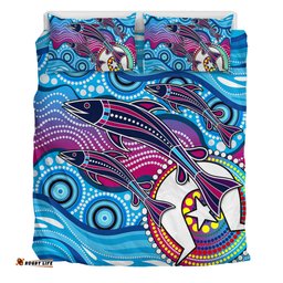 Amazing Aussie Australia Aboriginal Art Painting Fishaholic Bedding Set