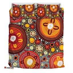 Australia Aboriginal Bedding Set - Colorful Dot Art Inspired By Aboriginal Culture Bedding Set