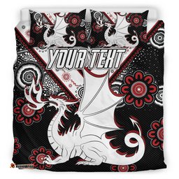 Australia Illawarra and St George Bedding Set - Custom Aboriginal Inspired Dragon Bedding Set