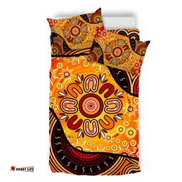 Amazing Aussie Australia Aboriginal Dot Painting Art Style Bedding Set