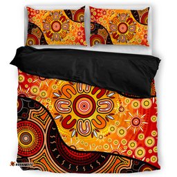 Amazing Aussie Australia Aboriginal Dot Painting Art Style Bedding Set