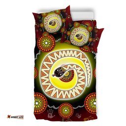 Australia Aboriginal Bedding Set - The Rainbow Serpent Dreaming Spirit Art Bedding Set