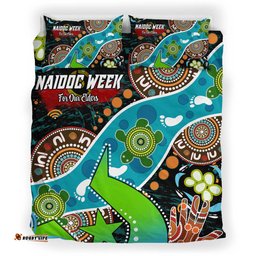 Australia Naidoc Week Bedding Set - Torres Strait Island Naidoc Week Aboriginal Inspired Land Bedding Set