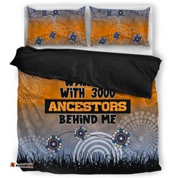 Australia Aboriginal Bedding Set - Walking with 3000 Ancestors Behind Me Blue Patterns Bedding Set