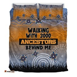 Australia Aboriginal Bedding Set - Walking with 3000 Ancestors Behind Me Blue Patterns Bedding Set