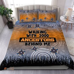 Australia Aboriginal Bedding Set - Walking with 3000 Ancestors Behind Me Blue Patterns Bedding Set
