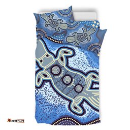 Australia Aboriginal Bedding Set - Platypus Aboriginal Dot Painting
 Bedding Set