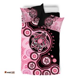 Amazing Aussie Australia Indigenous Turtle Aboriginal Dot Art Pink Bedding Set