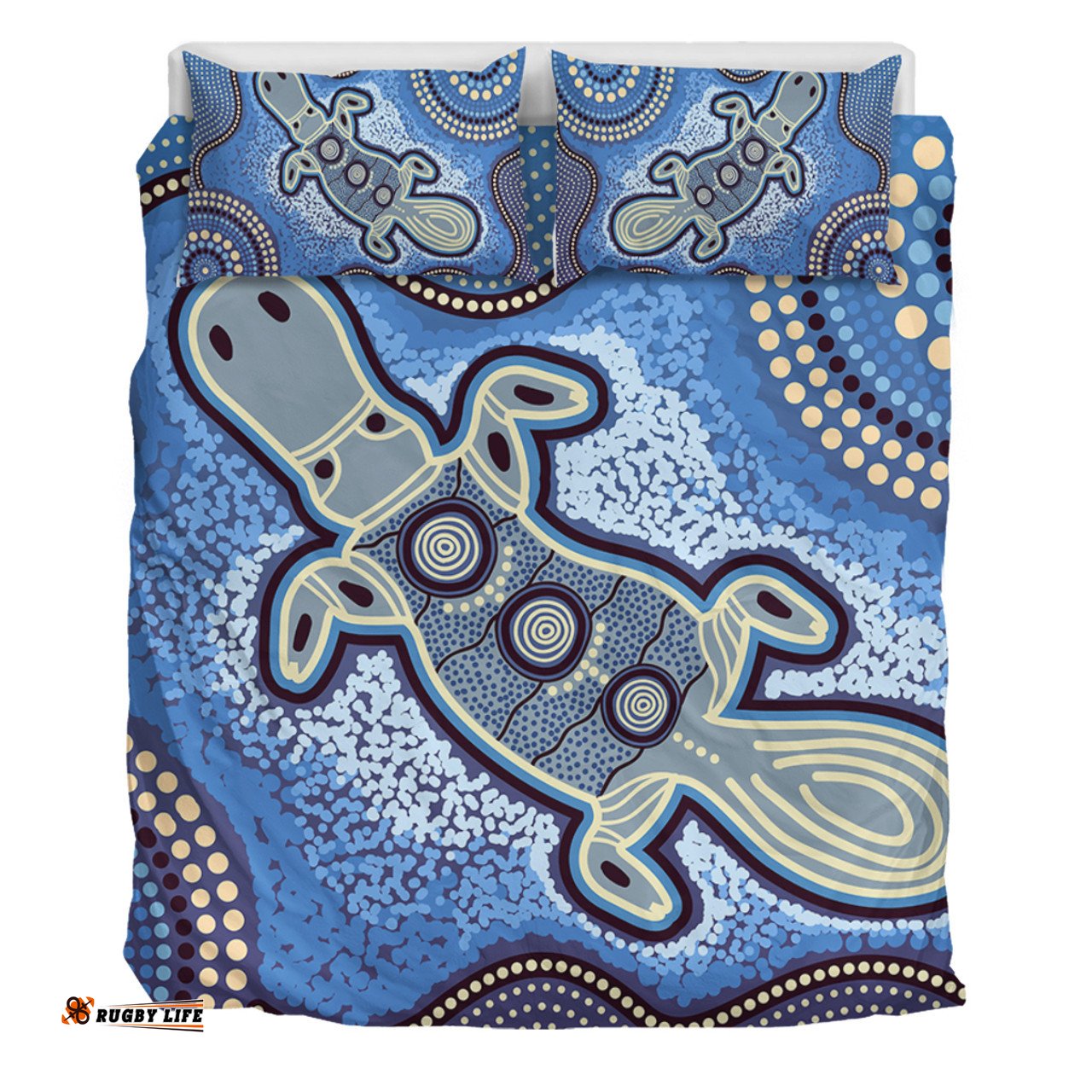 Amazing Aussie Australia Aboriginal Platypus Aboriginal Dot Painting Bedding Set