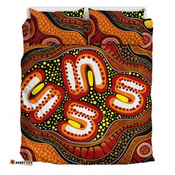 Amazing Aussie Australia Aboriginal Artwork Illustration With Dot Art Bedding Set
