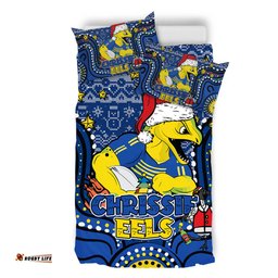 Parramatta Eels Christmas Custom Bedding Set - Christmas Knit Patterns Vintage Jersey Ugly Bedding Set