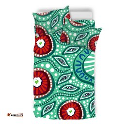 Amazing Aussie Australia Aboriginal Dot Painting Artwork Bedding Set