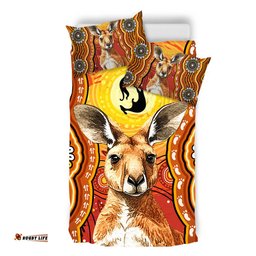 Amazing Aussie Australia Aboriginal Kangaroo Dreaming With Dot Art Bedding Set
